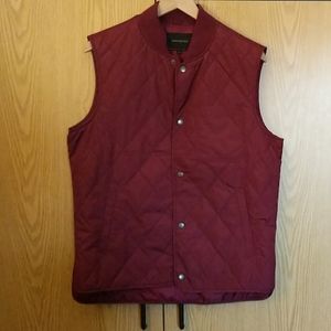 Water-Resistant Burgundy Quilted Vest
